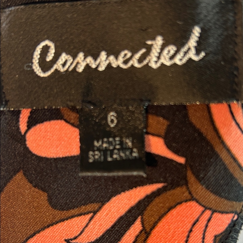 Connected Vintage Retro Patterned Dress, Size 6 - Picture 4 of 13